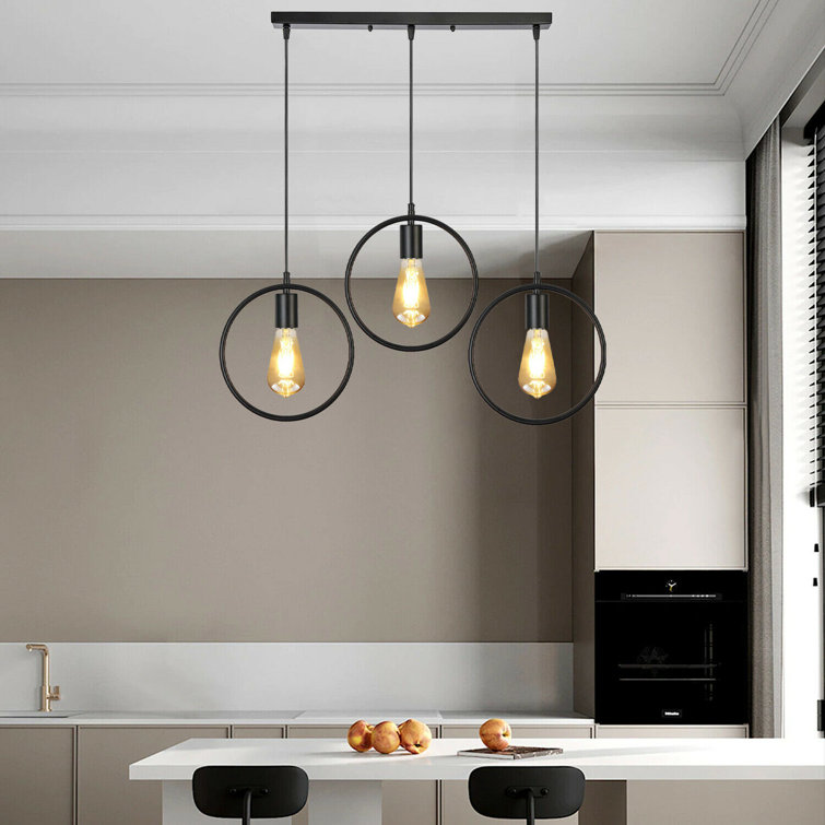 Williston 3 Light Kitchen Island Geometric Pendant Wayfair.co.uk